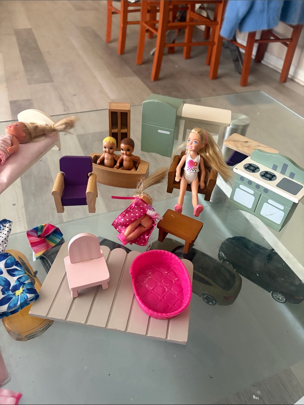 Pottery Barn kids dollhouse furniture Nursery Living Room Stove